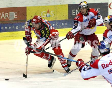 EBEL. Eishockey Bundesliga. KAC gegen  EC Red Bull Salzburg. SCHNEIDER Andrew (KAC), MAIRITSCH Martin (Salzburg). Klagenfurt, am 20.11.2008.
Foto: Nadja Kuess 

---
pressefotos, pressefotografie, kuess, qs, qspictures, sport, bild, bilder, bilddatenbank