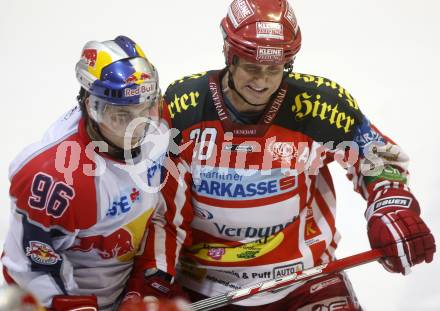 EBEL. Eishockey Bundesliga. KAC gegen  EC Red Bull Salzburg. CRAIG Michael (KAC), ULMER Martin (Salzburg). Klagenfurt, am 20.11.2008.
Foto: Kuess 

---
pressefotos, pressefotografie, kuess, qs, qspictures, sport, bild, bilder, bilddatenbank