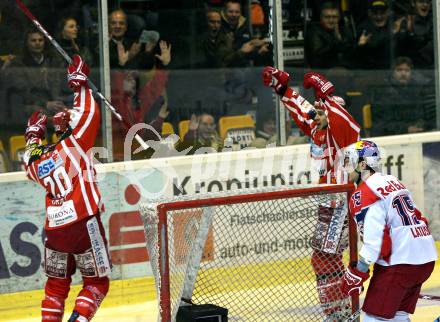 EBEL. Eishockey Bundesliga. KAC gegen  EC Red Bull Salzburg. Torjubel KAC. Klagenfurt, am 20.11.2008.
Foto: Nadja Kuess 

---
pressefotos, pressefotografie, kuess, qs, qspictures, sport, bild, bilder, bilddatenbank