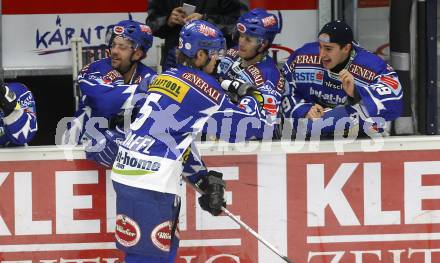 EBEL. Eishockey Bundesliga. EC Pasut VSV gegen EV Vienna Capitals. Torjubel Peter Raffl. Villach, am 21.11.2008.
Foto: Kuess 
Foto: Kuess

---
pressefotos, pressefotografie, kuess, qs, qspictures, sport, bild, bilder, bilddatenbank