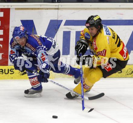 EBEL. Eishockey Bundesliga. EC Pasut VSV gegen EV Vienna Capitals. KASPITZ Roland (VSV), SELMSER Sean (Capitals). Villach, am 21.11.2008.
Foto: Kuess

---
pressefotos, pressefotografie, kuess, qs, qspictures, sport, bild, bilder, bilddatenbank