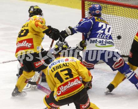 EBEL. Eishockey Bundesliga. EC Pasut VSV gegen EV Vienna Capitals. Siegestreffer durch BJORNLIE Dan (Capitals). Villach, am 21.11.2008.
Foto: Kuess

---
pressefotos, pressefotografie, kuess, qs, qspictures, sport, bild, bilder, bilddatenbank