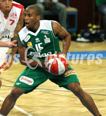 Basketball Bundesliga. Kelag Woerthersee Piraten gegen Traiskirchen Lions. Tim Burnette (Piraten). Klagenfurt, am 24.11.2008.
Foto: Nadja Kuess

---
pressefotos, pressefotografie, kuess, qs, qspictures, sport, bild, bilder, bilddatenbank