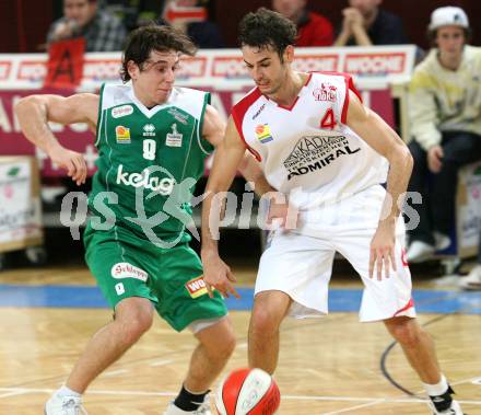 Basketball Bundesliga. Kelag Woerthersee Piraten gegen Traiskirchen Lions. Andreas Kuttnig (Piraten) Fabricio David Vay (Traiskirchen). Klagenfurt, am 24.11.2008.
Foto: Nadja Kuess 

---
pressefotos, pressefotografie, kuess, qs, qspictures, sport, bild, bilder, bilddatenbank