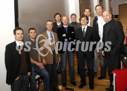 Universitaetssportinstitut. USI. Doping im Sport.  Sascha Severin, Bernhard Eisel, Andreas Schwab, Franz Preiml, Gerald Pototschnig, Peter Kaiser, Thomas Brandauer, Elmar Lichtenegger, Fritz Strobl, Hans Holdhaus. Klagenfurt, am 26.11.2008.
Foto: Kuess
---
pressefotos, pressefotografie, kuess, qs, qspictures, sport, bild, bilder, bilddatenbank