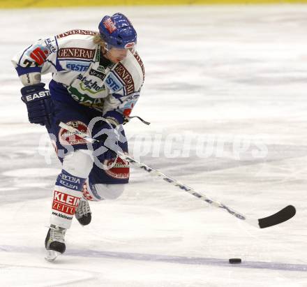 EBEL. Eishockey Bundesliga. EC Pasut VSV gegen HC TWK Innsbruck "Die Haie". Thomas Pfeffer  (VSV). Villach, am 25.11.2008.
Foto: Kuess 

---
pressefotos, pressefotografie, kuess, qs, qspictures, sport, bild, bilder, bilddatenbank