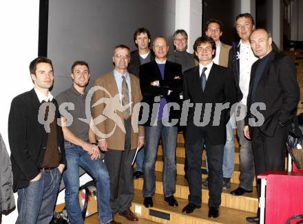 Universitaetssportinstitut. USI. Doping im Sport.  Sascha Severin, Bernhard Eisel, Andreas Schwab, Franz Preiml, Gerald Pototschnig, Peter Kaiser, Thomas Brandauer, Elmar Lichtenegger, Fritz Strobl, Hans Holdhaus. Klagenfurt, am 26.11.2008.
Foto: Kuess
---
pressefotos, pressefotografie, kuess, qs, qspictures, sport, bild, bilder, bilddatenbank