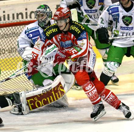 EBEL. Eishockey Bundesliga. KAC gegen  HDD TILIA Olimpija Ljubljana. SCHELLANDER Paul (KAC), SILA  Ales  (Ljubljana). Klagenfurt, am 25.11.2008.
Foto: Nadja Kuess 

---
pressefotos, pressefotografie, kuess, qs, qspictures, sport, bild, bilder, bilddatenbank