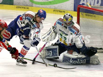 EBEL. Eishockey Bundesliga. EC Pasut VSV gegen EC KAC. PROHASKA Gert, BACHER Stefan (VSV). Villach, am 28.11.2008.
Foto: Kuess 
Foto: Kuess

---
pressefotos, pressefotografie, kuess, qs, qspictures, sport, bild, bilder, bilddatenbank