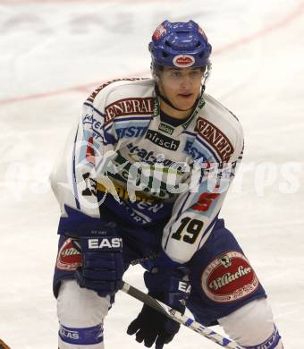 EBEL. Eishockey Bundesliga. EC Pasut VSV gegen EC KAC. Stefan Bacher (VSV). Villach, am 28.11.2008.
Foto: Kuess 
Foto: Kuess

---
pressefotos, pressefotografie, kuess, qs, qspictures, sport, bild, bilder, bilddatenbank