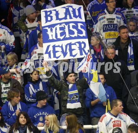 EBEL. Eishockey Bundesliga. EC Pasut VSV gegen EHC LIWEST Linz. VSV Fansektor. Villach, am 30.11.2008.
Foto: Kuess 

---
pressefotos, pressefotografie, kuess, qs, qspictures, sport, bild, bilder, bilddatenbank