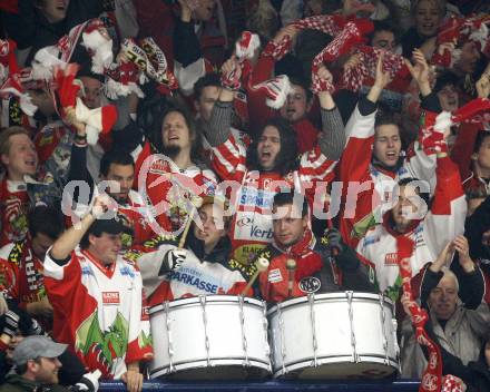 EBEL. Eishockey Bundesliga. EC Pasut VSV gegen EC KAC. Fansektor (KAC). Villach, am 28.11.2008.
Foto: Kuess 
Foto: Kuess

---
pressefotos, pressefotografie, kuess, qs, qspictures, sport, bild, bilder, bilddatenbank