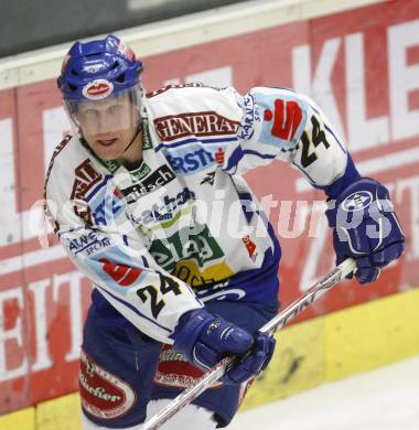 EBEL. Eishockey Bundesliga. EC Pasut VSV gegen HC TWK Innsbruck Die Haie. Guenther Lanzinger  (VSV). Villach, am 25.11.2008.
Foto: Kuess 

---
pressefotos, pressefotografie, kuess, qs, qspictures, sport, bild, bilder, bilddatenbank