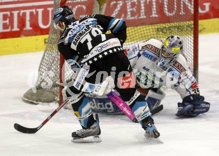 EBEL. Eishockey Bundesliga. EC Pasut VSV gegen EHC LIWEST Linz. Gert Prohaska,  (VSV), Gregor Baumgartner (Linz). Villach, am 30.11.2008.
Foto: Kuess 

---
pressefotos, pressefotografie, kuess, qs, qspictures, sport, bild, bilder, bilddatenbank