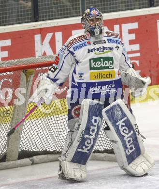 EBEL. Eishockey Bundesliga. EC Pasut VSV gegen EHC LIWEST Linz. Bernhard Starkbaum (VSV). Villach, am 30.11.2008.
Foto: Kuess 

---
pressefotos, pressefotografie, kuess, qs, qspictures, sport, bild, bilder, bilddatenbank