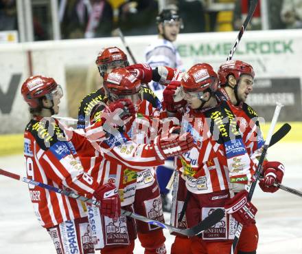 EBEL. Eishockey Bundesliga. KAC gegen Alba Volan. Torjubel (KAC). Klagenfurt, am 2.12.2008.
Foto: Kuess 

---
pressefotos, pressefotografie, kuess, qs, qspictures, sport, bild, bilder, bilddatenbank