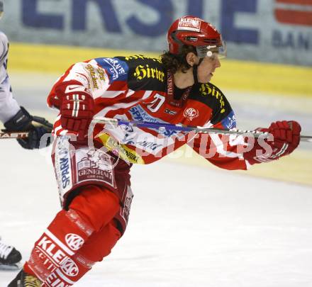 EBEL. Eishockey Bundesliga. KAC gegen Alba Volan. Florian Muehlstein (KAC). Klagenfurt, am 2.12.2008.
Foto: Kuess 

---
pressefotos, pressefotografie, kuess, qs, qspictures, sport, bild, bilder, bilddatenbank