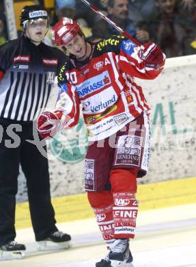 EBEL. Eishockey Bundesliga. KAC gegen Alba Volan. Jubel Mike Craig (KAC). Klagenfurt, am 2.12.2008.
Foto: Kuess 

---
pressefotos, pressefotografie, kuess, qs, qspictures, sport, bild, bilder, bilddatenbank