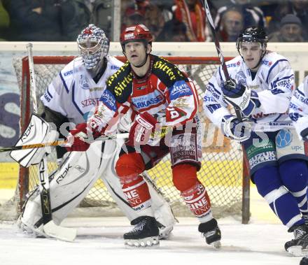 EBEL. Eishockey Bundesliga. KAC gegen Alba Volan. Jeff Shantz (KAC), Zoltan Hetenyi (Alba Volan). Klagenfurt, am 2.12.2008.
Foto: Kuess 

---
pressefotos, pressefotografie, kuess, qs, qspictures, sport, bild, bilder, bilddatenbank