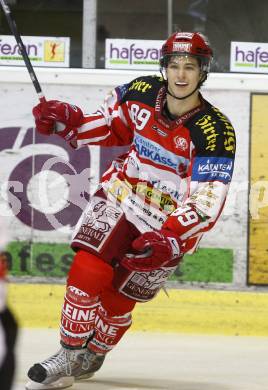 EBEL. Eishockey Bundesliga. KAC gegen  HK Acroni Jesenice. Jubel  HERBURGER Raphael (KAC). Klagenfurt, am 5.12.2008.
Foto: Kuess 

---
pressefotos, pressefotografie, kuess, qs, qspictures, sport, bild, bilder, bilddatenbank