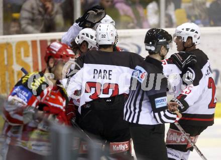 EBEL. Eishockey Bundesliga. KAC gegen  HK Acroni Jesenice. Jubel Jesenice. Klagenfurt, am 5.12.2008.
Foto: Kuess 

---
pressefotos, pressefotografie, kuess, qs, qspictures, sport, bild, bilder, bilddatenbank