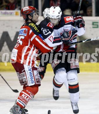 EBEL. Eishockey Bundesliga. KAC gegen  HK Acroni Jesenice. FUREY Kirk (KAC), RODMAN David (Jesenice).  Klagenfurt, am 5.12.2008.
Foto: Kuess 

---
pressefotos, pressefotografie, kuess, qs, qspictures, sport, bild, bilder, bilddatenbank