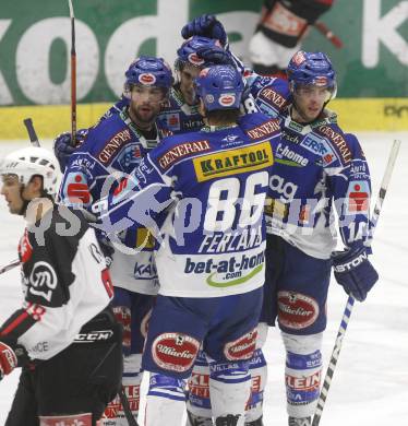 EBEL. Eishockey Bundesliga. EC Pasut VSV gegen HK Acroni Jesenice. Torjubel (VSV). Villach, am 7.12.2008.
Foto: Kuess 


---
pressefotos, pressefotografie, kuess, qs, qspictures, sport, bild, bilder, bilddatenbank