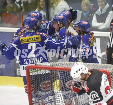 EBEL. Eishockey Bundesliga. EC Pasut VSV gegen HK Acroni Jesenice. Torjubel (VSV). Villach, am 7.12.2008.
Foto: Kuess 


---
pressefotos, pressefotografie, kuess, qs, qspictures, sport, bild, bilder, bilddatenbank