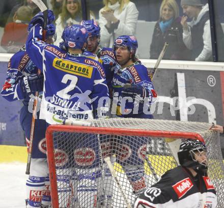 EBEL. Eishockey Bundesliga. EC Pasut VSV gegen HK Acroni Jesenice. Torjubel (VSV). Villach, am 7.12.2008.
Foto: Kuess 


---
pressefotos, pressefotografie, kuess, qs, qspictures, sport, bild, bilder, bilddatenbank