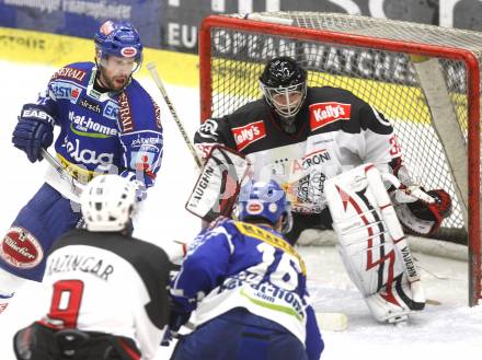 EBEL. Eishockey Bundesliga. EC Pasut VSV gegen HK Acroni Jesenice. Justin Mapletoft (VSV), Gaber Glavic (Jesenice). Villach, am 7.12.2008.
Foto: Kuess 


---
pressefotos, pressefotografie, kuess, qs, qspictures, sport, bild, bilder, bilddatenbank