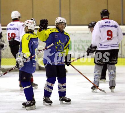 Eishockey. Kaerntner Liga. HCP Pubersdorf gegen Althofen. Torjubel (Althofen). 
Klagenfurt, 6.12.2008
Foto: Nadja Kuess 
---
pressefotos, pressefotografie, kuess, qs, qspictures, sport, bild, bilder, bilddatenbank