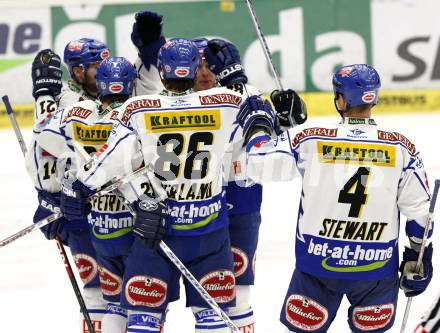 EBEL. Eishockey Bundesliga. EC Pasut VSV gegen Graz 99ers. Jubel (VSV). Villach, am 9.12.2008.
Foto: Nadja Kuess



---
pressefotos, pressefotografie, kuess, qs, qspictures, sport, bild, bilder, bilddatenbank