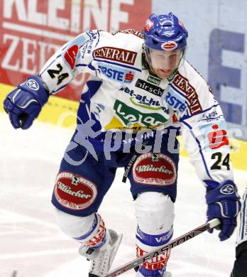 EBEL. Eishockey Bundesliga. EC Pasut VSV gegen Graz 99ers. Guenther Lanzinger (VSV). Villach, am 9.12.2008.
Foto: Nadja Kuess 
---
pressefotos, pressefotografie, kuess, qs, qspictures, sport, bild, bilder, bilddatenbank