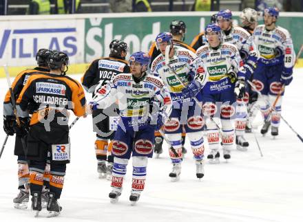 EBEL. Eishockey Bundesliga. EC Pasut VSV gegen Graz 99ers. Roland Kaspitz, Guenther Lanzinger, Robby sandrock, Thomas Pfeffer, Martin Oraze (VSV). Villach, am 9.12.2008.
Foto: Nadja Kuess 


---
pressefotos, pressefotografie, kuess, qs, qspictures, sport, bild, bilder, bilddatenbank