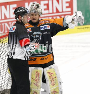 EBEL. Eishockey Bundesliga. EC Pasut VSV gegen Graz 99ers. Dov Grumet-Morris (Graz), Schiedsrichter. Villach, am 9.12.2008.
Foto: Nadja Kuess 


---
pressefotos, pressefotografie, kuess, qs, qspictures, sport, bild, bilder, bilddatenbank