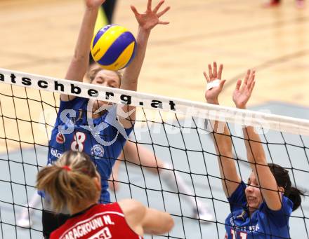 Volleyball Challenge Cup. ATSC Wildcats gegen Markopoulo (Griechenland). Christine Stuermer, Anna Hoedl (Wildcats). Klagenfurt, am 11.12.2008.
Foto: Nadja Kuess 


---
pressefotos, pressefotografie, kuess, qs, qspictures, sport, bild, bilder, bilddatenbank