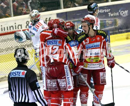 EBEL. Eishockey Bundesliga. KAC gegen  EHC LIWEST Linz. Jubel KAC. Klagenfurt, am 14.12.2008.
Foto: Kuess 

---
pressefotos, pressefotografie, kuess, qs, qspictures, sport, bild, bilder, bilddatenbank