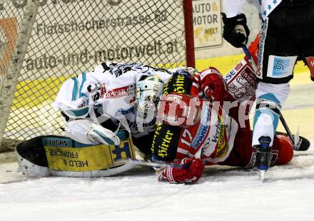 EBEL. Eishockey Bundesliga. KAC gegen  EHC LIWEST Linz. HAGER Gregor (KAC), WESTLUND Alex (Linz). Klagenfurt, am 14.12.2008.
Foto: Kuess 

---
pressefotos, pressefotografie, kuess, qs, qspictures, sport, bild, bilder, bilddatenbank