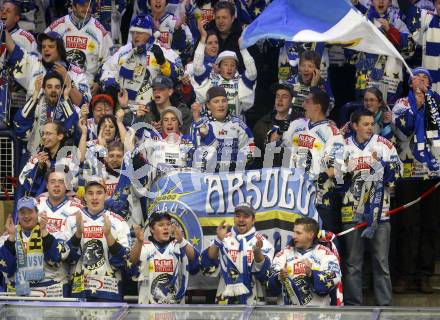 EBEL. Eishockey Bundesliga. EC Pasut VSV gegen EC Red Bull Salzburg. VSV Fans. Villach, am 14.12.2008.
Foto: Kuess 

---
pressefotos, pressefotografie, kuess, qs, qspictures, sport, bild, bilder, bilddatenbank