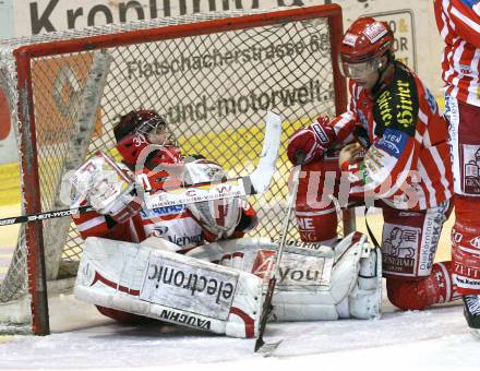 EBEL. Eishockey Bundesliga. KAC gegen  EHC LIWEST Linz. Rene Swette, Johannes Reichel (KAC). Klagenfurt, am 14.12.2008.
Foto: Kuess 

---
pressefotos, pressefotografie, kuess, qs, qspictures, sport, bild, bilder, bilddatenbank