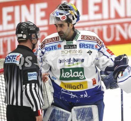 EBEL. Eishockey Bundesliga. EC Pasut VSV gegen EC Red Bull Salzburg. Gert Prohaska (VSV), Schiedsrichter. Villach, am 14.12.2008.
Foto: Kuess 

---
pressefotos, pressefotografie, kuess, qs, qspictures, sport, bild, bilder, bilddatenbank