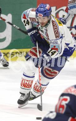 EBEL. Eishockey Bundesliga. EC Pasut VSV gegen EC Red Bull Salzburg. Justin Mapletoft (VSV). Villach, am 14.12.2008.
Foto: Kuess 

---
pressefotos, pressefotografie, kuess, qs, qspictures, sport, bild, bilder, bilddatenbank