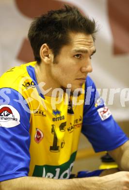 Volleyball. Challenge Cup. SK Aich/Dob gegen TV Amriswil (Schweiz). Kurt Aschmann (Aich). Prevalje, 16.12.2008.
Foto: Kuess

---
pressefotos, pressefotografie, kuess, qs, qspictures, sport, bild, bilder, bilddatenbank