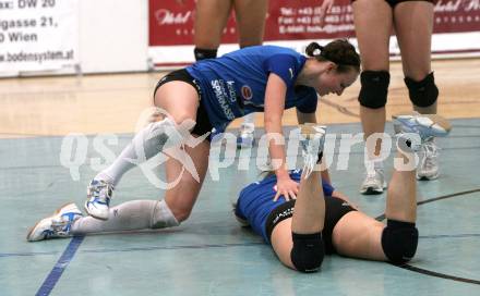 Volleyball. MEVZA. ATSC Wildcats gegen Osijek. Linda Evans, Kristina Thurner (Wildcats). Klagenfurt, am 20.12.2008.
Foto: Nadja Kuess 
---
pressefotos, pressefotografie, kuess, qs, qspictures, sport, bild, bilder, bilddatenbank