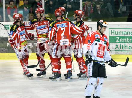 EBEL. Eishockey Bundesliga. KAC gegen HC TWK Innsbruck. Torjubel KAC. Klagenfurt, am 21.12.2008.
Foto: Kuess 

---
pressefotos, pressefotografie, kuess, qs, qspictures, sport, bild, bilder, bilddatenbank