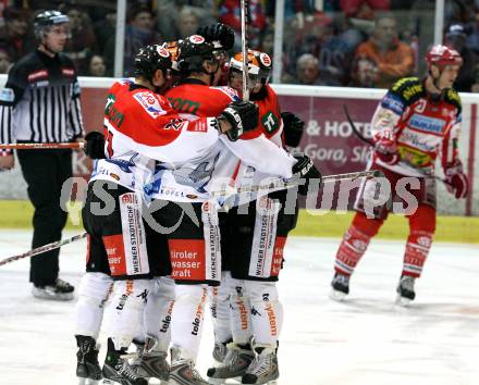 EBEL. Eishockey Bundesliga. KAC gegen HC TWK Innsbruck. Jubel (Innsbruck). Klagenfurt, am 21.12.2008.
Foto: Kuess 

---
pressefotos, pressefotografie, kuess, qs, qspictures, sport, bild, bilder, bilddatenbank