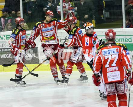 EBEL. Eishockey Bundesliga. KAC gegen HC TWK Innsbruck. Jubel KAC. Klagenfurt, am 21.12.2008.
Foto: Kuess 

---
pressefotos, pressefotografie, kuess, qs, qspictures, sport, bild, bilder, bilddatenbank