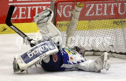 EBEL. Eishockey Bundesliga. EC Pasut VSV gegen Alba Volan Szekesfehervar. Bernhard Starkbaum (VSV). Villach, am 21.12.2008.
Foto: Kuess 


---
pressefotos, pressefotografie, kuess, qs, qspictures, sport, bild, bilder, bilddatenbank