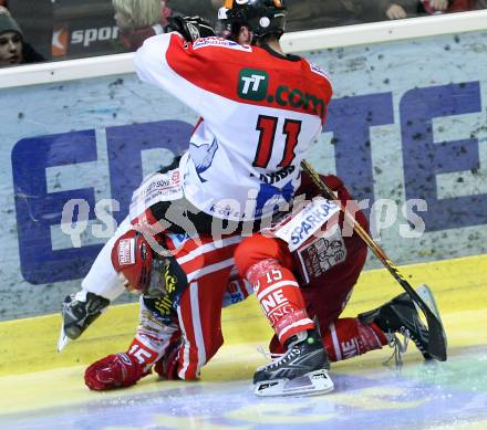 EBEL. Eishockey Bundesliga. KAC gegen HC TWK Innsbruck. SCHELLANDER Paul (KAC), LAKOS Philippe (Innsbruck). Klagenfurt, am 21.12.2008.
Foto: Kuess 

---
pressefotos, pressefotografie, kuess, qs, qspictures, sport, bild, bilder, bilddatenbank