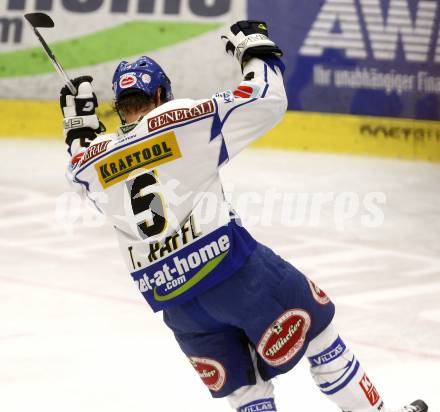 EBEL. Eishockey Bundesliga. EC Pasut VSV gegen Alba Volan Szekesfehervar.Torjubel Thomas Raffl. Villach, am 21.12.2008.
Foto: Kuess 


---
pressefotos, pressefotografie, kuess, qs, qspictures, sport, bild, bilder, bilddatenbank